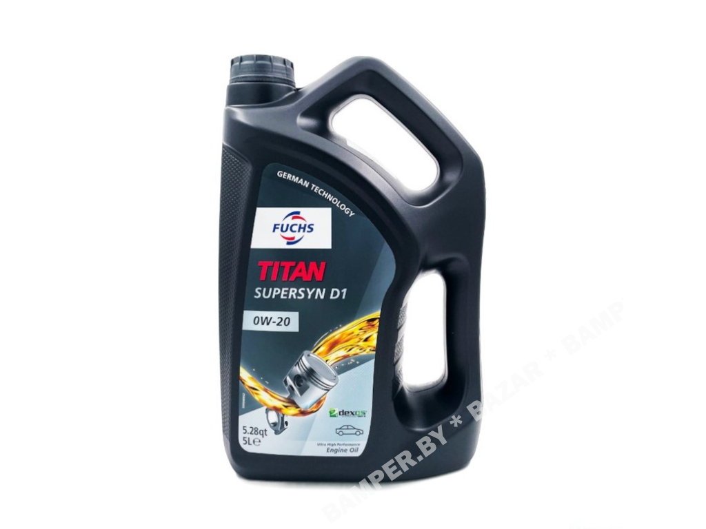 Масло моторное FUCHS TITAN Supersyn D1, 0W-20, 5 л DEXOS1, GF-6A